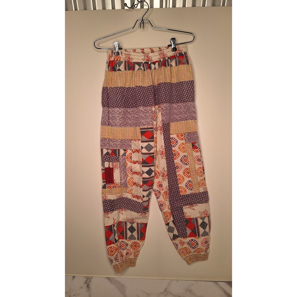 Kimchi Blue Patchwork Jogger Pants Multi Pattern … - image 7